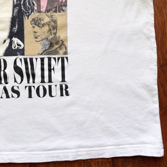 Taylor Swift Eras‎ Tour 2023 White Official Merch T-Shirt L Double Sided *flaws* - Picture 11 of 16